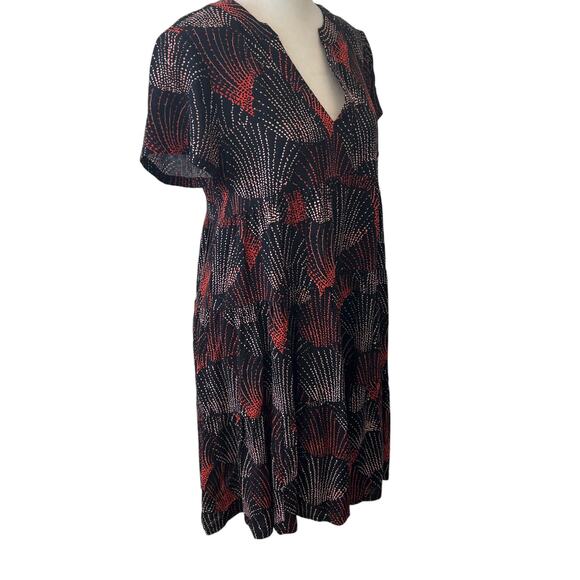 Anthropologie Maeve Tania Tiered Dress Black, Orange Womens Size XS Petite NEW - Picture 6 of 6